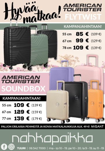 American Tourister -matkalaukut